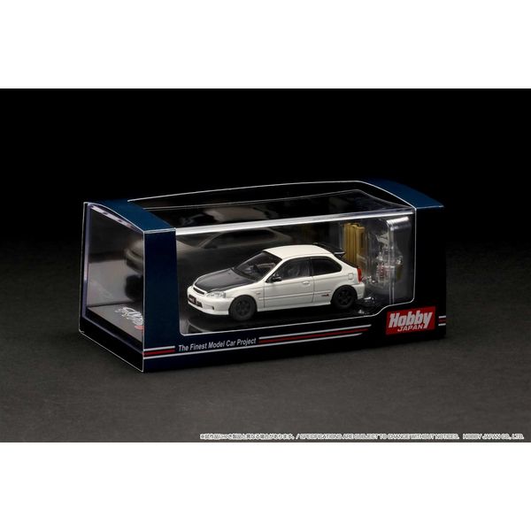 1/64 ホンダ シビック Type R EK9/エンジンモデル付 カスタムVer. チャンピオンシップホワイト