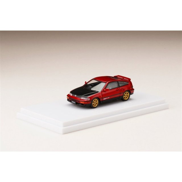 ホビージャパン 1/64 ホンダ CR-X SiR EF8 Customized Ver.+カーボンボンネット レッドパール 完成品ミニカー HJ641005CRR