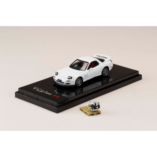 ホビージャパン 1/64 マツダ RX-7 FD3S スピリットR タイプA エンジンディスプレイモデル付 ピュアホワイト 完成品ミニカー HJ642007DW