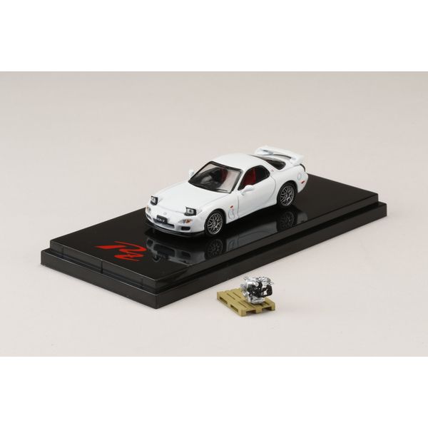 ホビージャパン 1/64 マツダ RX-7 FD3S タイプRZ エンジンディスプレイモデル付 ピュアホワイト 完成品ミニカー HJ642007EW