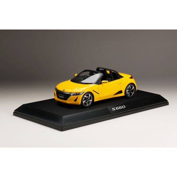 ホビージャパン 1/18 ホンダ S660 α カーニバルイエローII 完成品ミニカー HJ1803BY