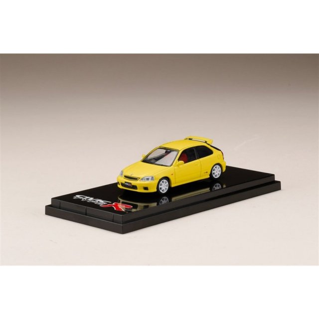 ホビージャパン 1/64 ホンダ シビック TYPE R EK9 サンライトイエロー 完成品ミニカー HJ641016Y