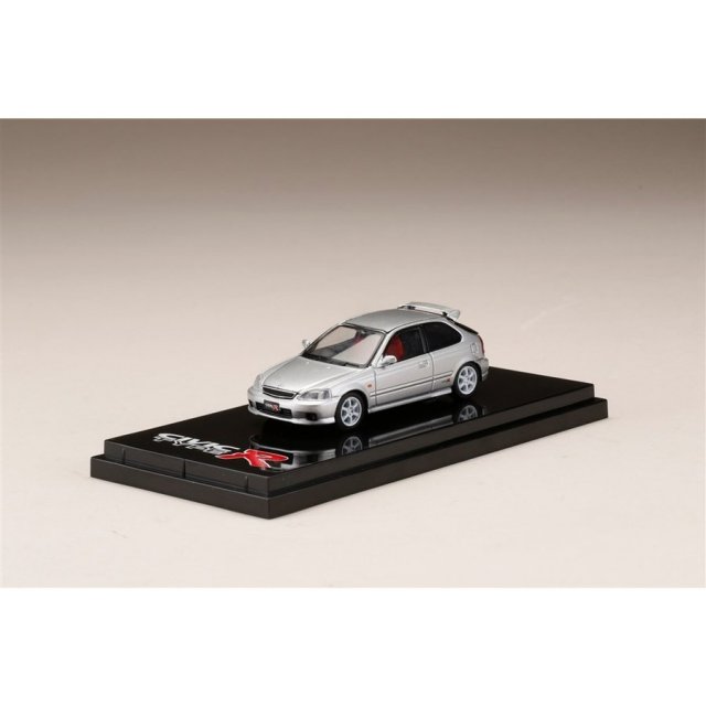 ホビージャパン 1/64 ホンダ シビック TYPE R EK9 カスタムバージョン ボーグシルバーメタリック 完成品ミニカー HJ641016SS