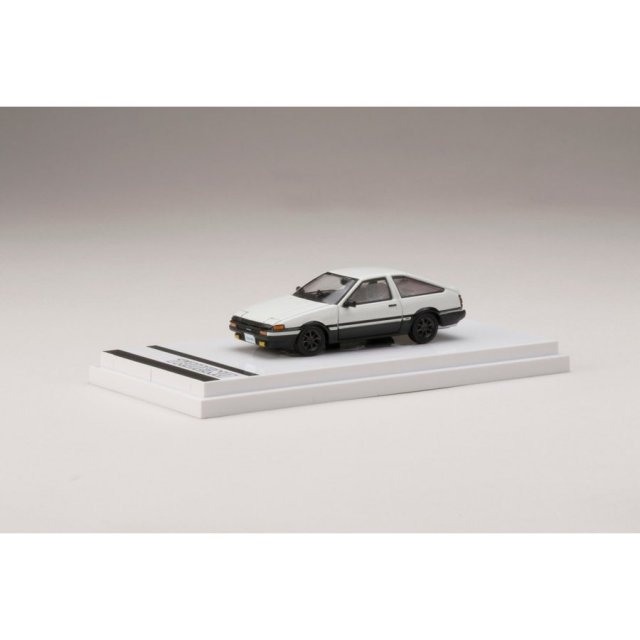 ホビージャパン 1/64 トヨタ スプリンター トレノ GT APEX (AE86) カスタムバージョン ハイテックツートン (白/黒) 完成品ミニカー HJ641008SWK
