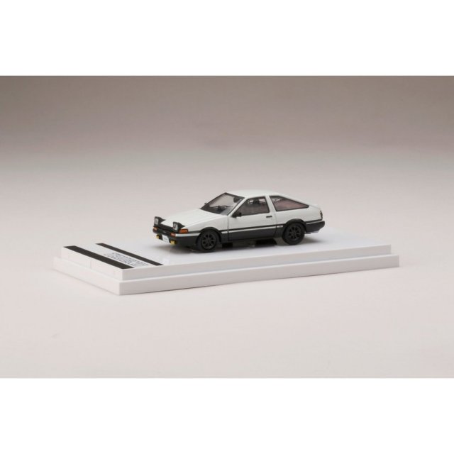 ホビージャパン 1/64 トヨタ スプリンター トレノ GT APEX(AE86)オープンヘッドライト ハイテックツートン(白/黒) 完成品ミニカー HJ641008LWK