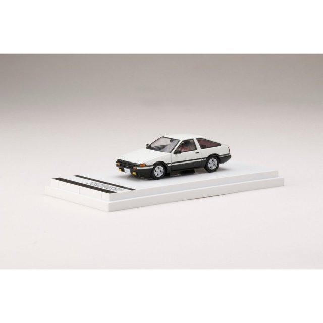 ホビージャパン 1/64 トヨタ スプリンター トレノ GT APEX (AE86) ハイテックツートン (白/黒) 完成品ミニカー HJ641008WK