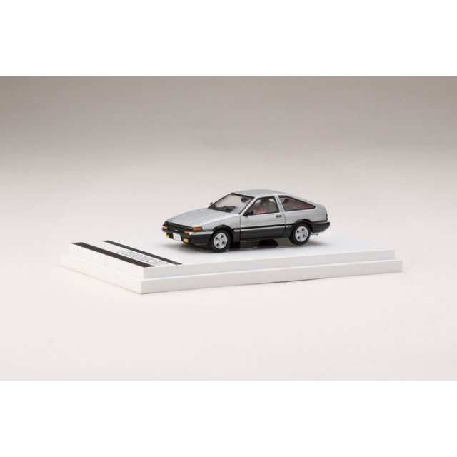 ホビージャパン 1/64 トヨタ スプリンター トレノ GT APEX (AE86) ハイメタルツートン(銀/黒) 完成品ミニカー HJ641008SK