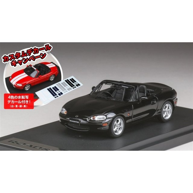 MARK43 1/43 マツダ ロードスター NB8C RS 1998 カスタムデカール付属 ブリリアントブラック 完成品ミニカー PM4325DBK
