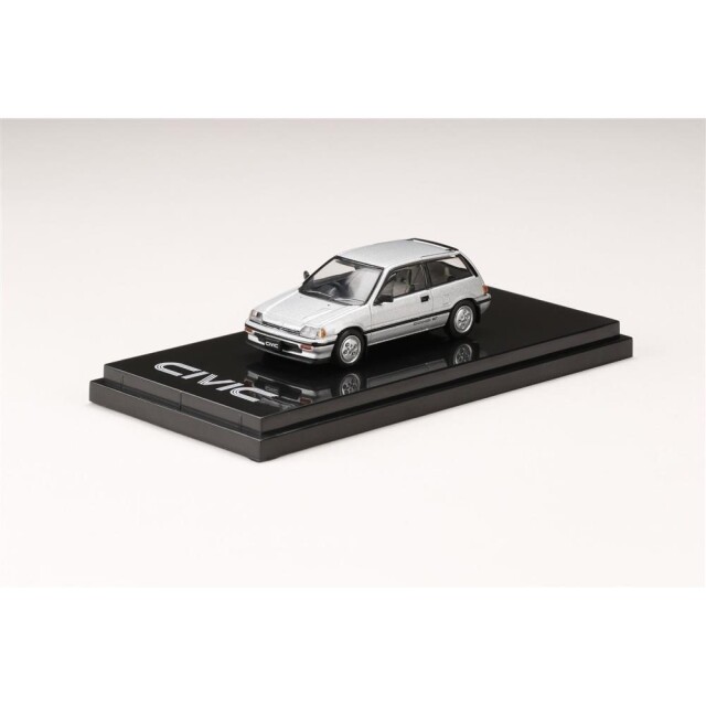 ホビージャパン 1/64 ホンダ シビック Si AT 1984 ワンダーシビック シルバーメタリック 完成品ミニカー HJ641029AS