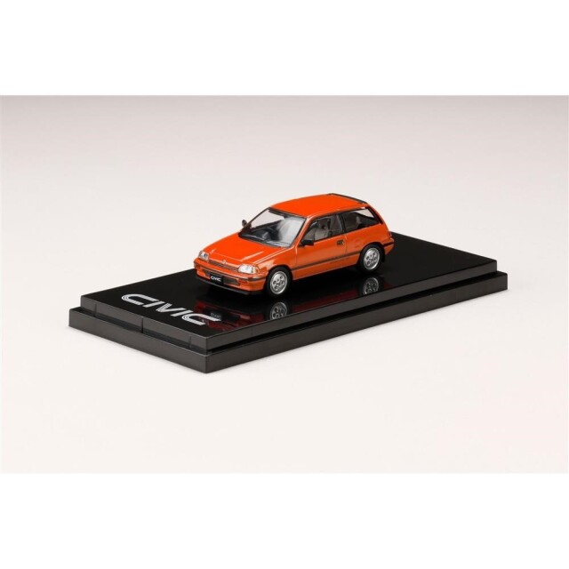 ホビージャパン 1/64 ホンダ シビック Si AT 1984 ワンダーシビック オレンジ 完成品ミニカー HJ641029AP