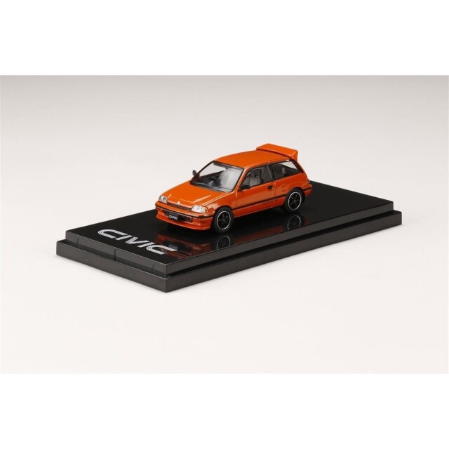 ホビージャパン 1/64 ホンダ シビック Si AT 1984 カスタムバージョン ワンダーシビック オレンジ 完成品ミニカー HJ641029CP