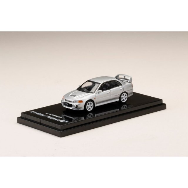 ホビージャパン 1/64 ミツビシ ランサー GSR エボリューション IV CN9A カスタムバージョン スチールシルバー 完成品ミニカー HJ641011CS