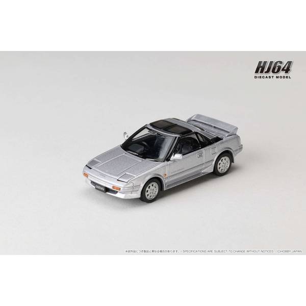 1/64 トヨタ MR2 1600G-LIMITED SUPER CHARGER 1988 T BAR ROOF シルバーメタリック/カスタムカラー 完成品ミニカー HJ643056AS