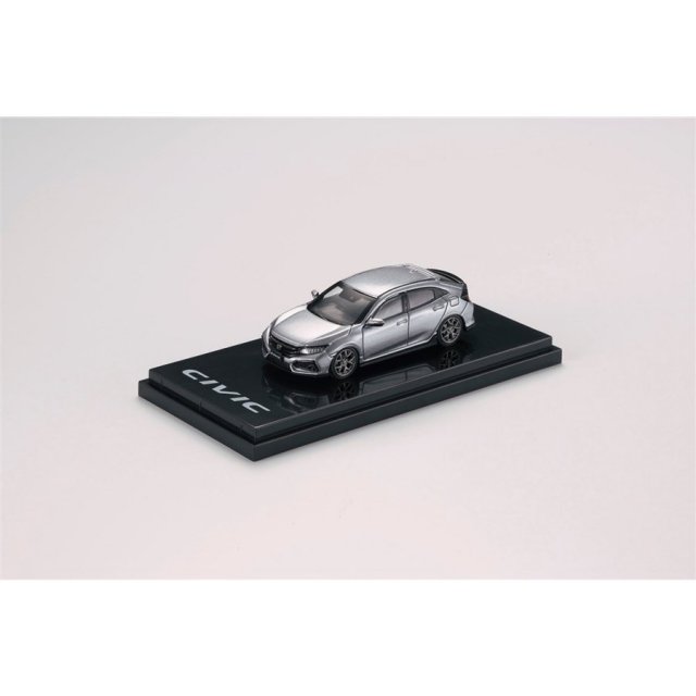ホビージャパン 1/64 ホンダ シビックハッチバック FK7 カスタムバージョン ルナシルバーメタリック 完成品ミニカー HJ641018BS