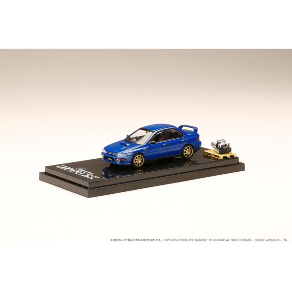 ホビージャパン 1/64 スバル インプレッサ WRX GC8 1992 カスタムver./エンジンディスプレイモデル付 スポーツブルー 完成品ミニカー HJ642013BBL