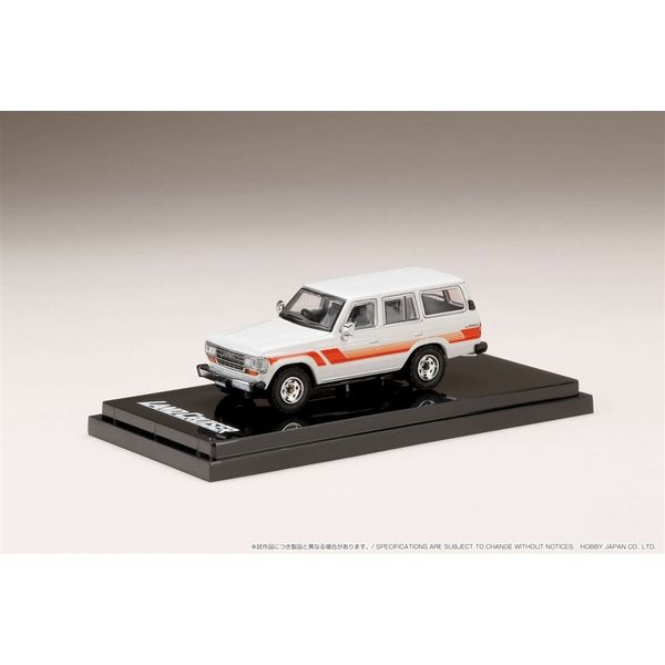 1/64 トヨタ ランドクルーザー 60 GX 1988 OPサイドステッカー ホワイト 完成品ミニカー HJ642039BW