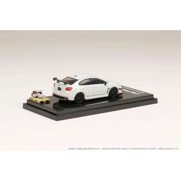 1/64 スバル WRX STI RA-R オプション装着車/エンジンディスプレイモデル付 クリスタルホワイトパール