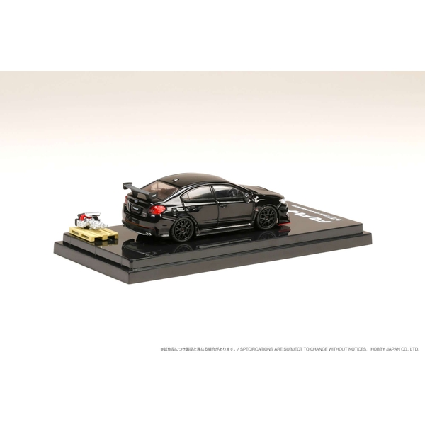 1/64 スバル WRX STI RA-R オプション装着車/エンジンディスプレイモデル付 クリスタルブラックシリカ