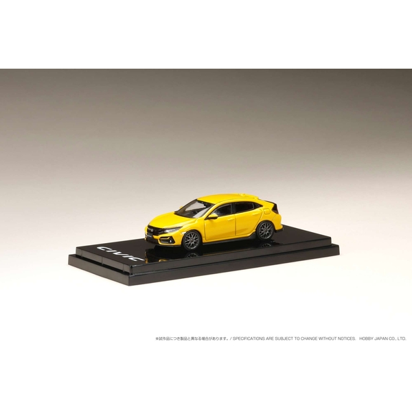 1/64 ホンダ シビック ハッチバック FK7 2020 カスタムバージョン イエロー カスタムカラー 完成品ミニカー HJ642018BY