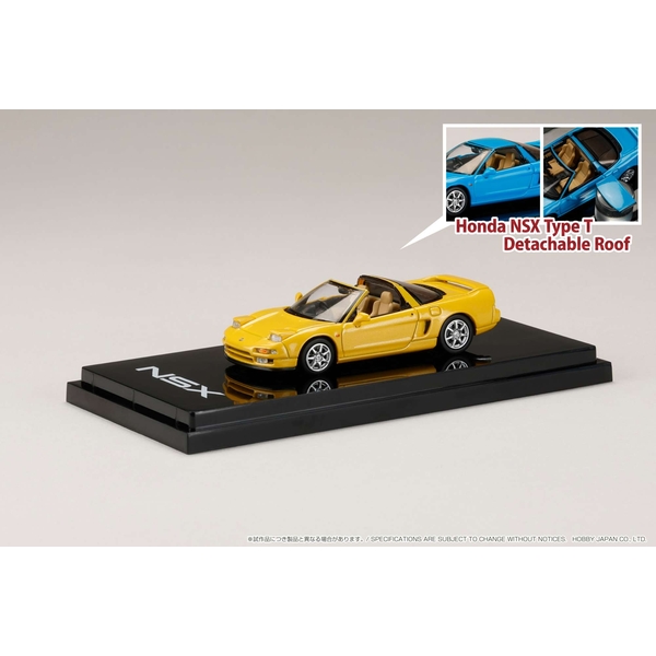 1/64 ホンダ NSX Type T 脱着式ルーフ付 インディイエローパール 完成品ミニカー HJ643006BY