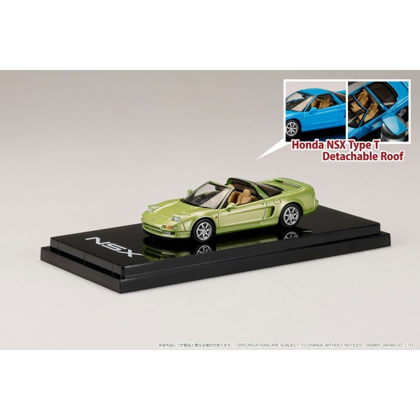 1/64 ホンダ NSX Type T 脱着式ルーフ付 ライムグリーンメタリック 完成品ミニカー HJ643006BGR