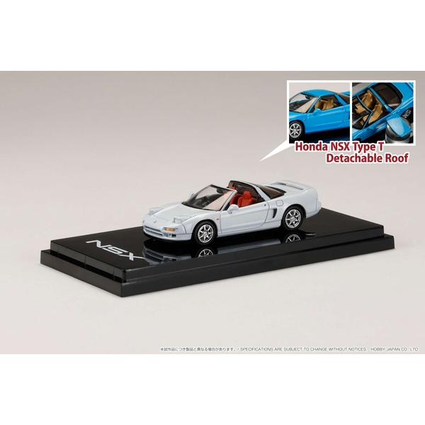 1/64 ホンダ NSX Type T 脱着式ルーフ付 プラチナホワイトパール 完成品ミニカー HJ643006BWP