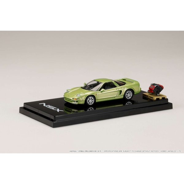 1/64 ホンダ NSX クーペ エンジンディスプレイモデル付 ライムグリーンメタリック 完成品ミニカー HJ644006BGR