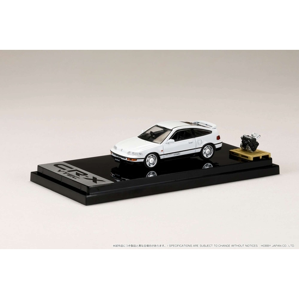1/64 ホンダ CR-X SiR EF8 1989 エンジンディスプレイモデル付 ホワイト 完成品ミニカー HJ642005W