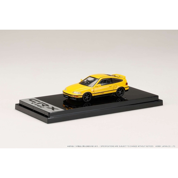 1/64 ホンダ CR-X SiR EF8 JDMスタイル イエロー 完成品ミニカー HJ643005Y