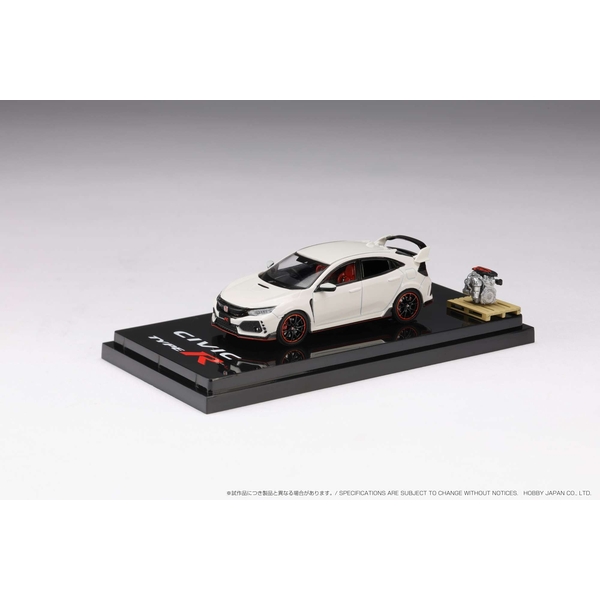 1/64 ホンダ シビック TYPE R FK8 2017 エンジンディスプレイモデル付 チャンピオンシップホワイト 完成品ミニカー HJ641055AW