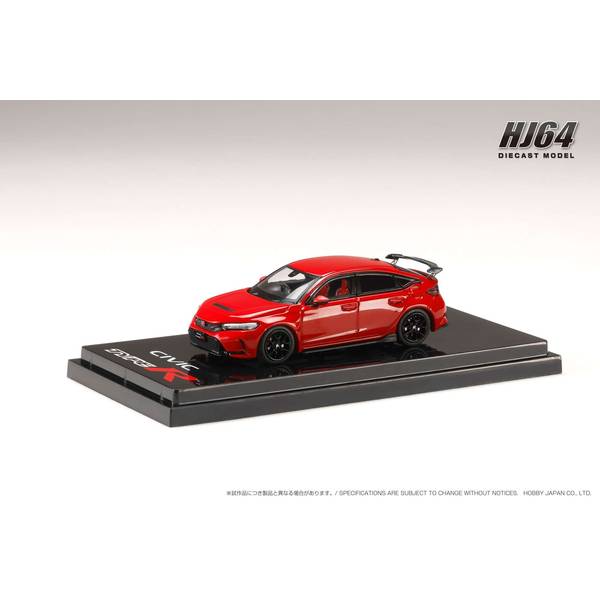 1/64 ホンダ シビック タイプR FL5 純正オプションパーツ装着車 フレームレッド 完成品ミニカー HJ642063R