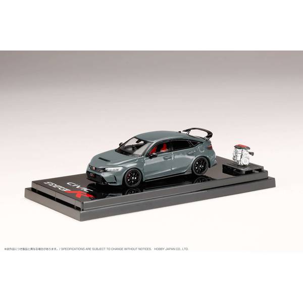 1/64 ホンダ シビック TYPE R FL5 エンジンディスプレイモデル付 ソニックグレーパール 完成品ミニカー HJ641063GM