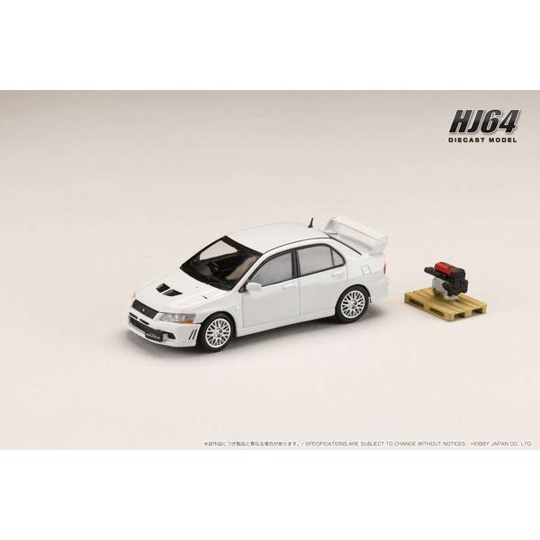 1/64 ミツビシ ランサー GSR エボリューション 7 エンジンディスプレイモデル付 スコーティアホワイト 完成品ミニカー HJ641054W