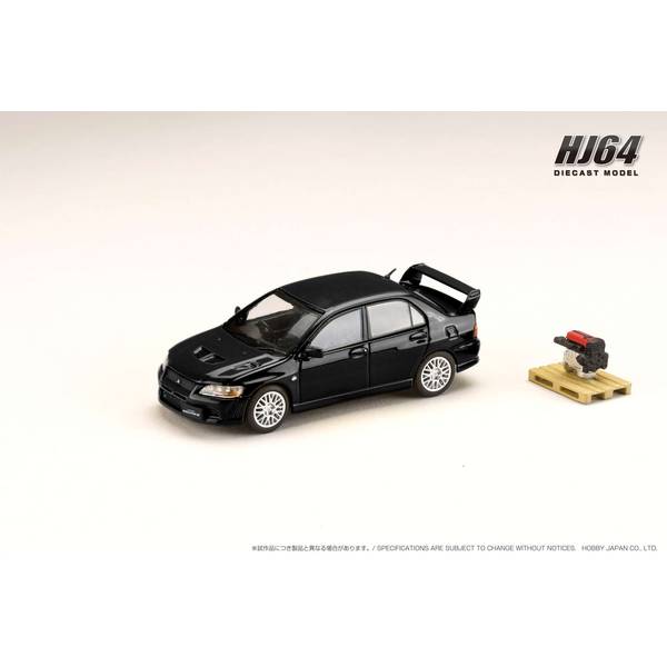 1/64 ミツビシ ランサー GSR エボリューション 7 エンジンモデル付 アメジストブラックパール 完成品ミニカー HJ641054BK