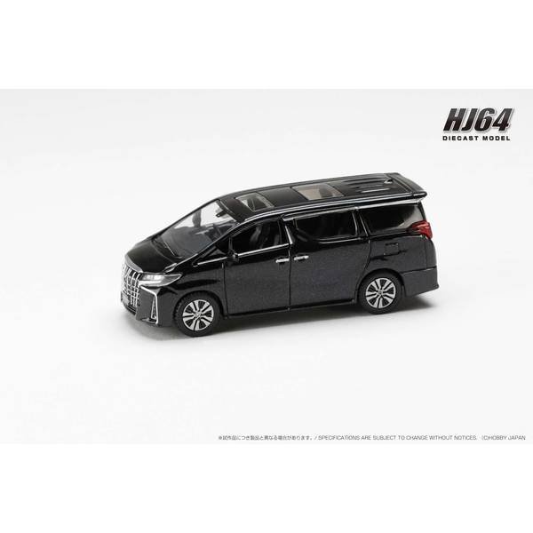 1/64 トヨタ アルファード H30W/サンルーフ付き ブラックパール 完成品ミニカー HJ645012AMBK