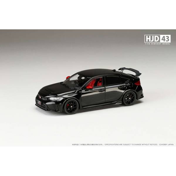 1/43 ホンダ シビック TYPE R FL5 純正オプション装着車 クリスタルブラックパール 完成品ミニカー HJD431002BK