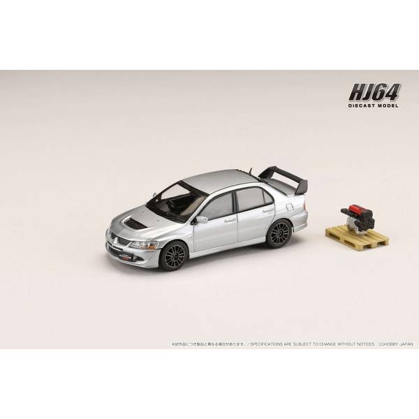 1/64 ミツビシ ランサーエボリューション8 MR GSR エンジンディスプレイモデル付き シルバー 完成品ミニカー HJ644054S
