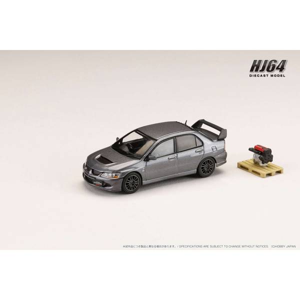 1/64 ミツビシ ランサーエボリューション8 MR GSR エンジン付 ミディアムパープリッシュグレーマイカ 完成品ミニカー HJ644054MP