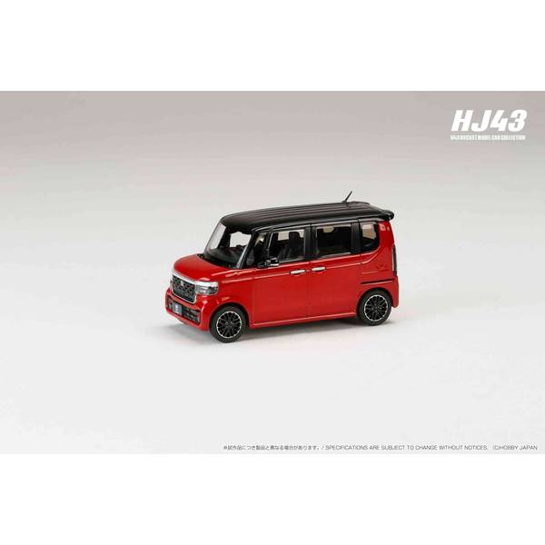 1/43 ホンダ N-BOX CUSTOM プレミアムクリスタルレッドメタリック＆ブラック 完成品ミニカー HJ431006RM