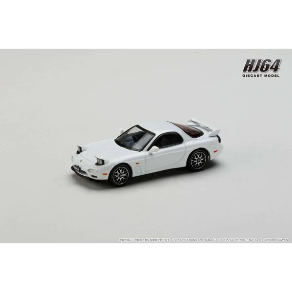 1/64 アンフィニ マツダ RX-7 FD3S TYPE RS カスタムバージョン ピュアホワイト 完成品ミニカー HJ644007CW