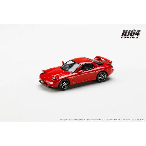 1/64 アンフィニ マツダ RX-7 FD3S TYPE RS カスタムバージョン ヴィンテージレッド 完成品ミニカー HJ644007CR