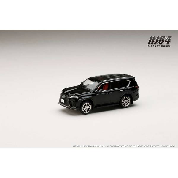 1/64 レクサス LX600 F Sport ブラック 完成品ミニカー HJ644061BK