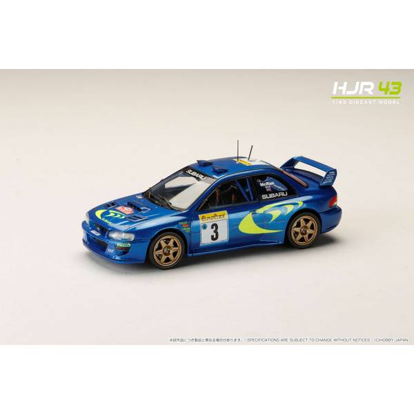 1/43 スバル インプレッサ No.3 1998 WRC ラリー・モンテカルロ 3位 C.マクレー/N.グリスト 完成品ミニカー HJR431003A