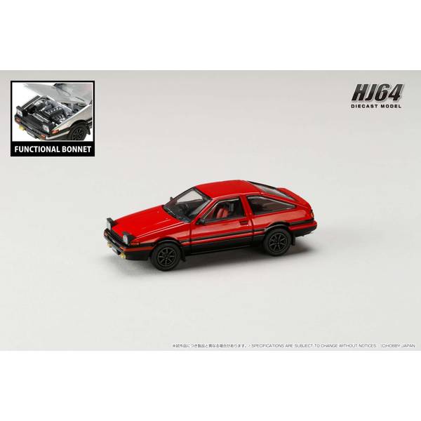 1/64 トヨタ スプリンター トレノ GT APEX AE86 JDM Style レッド/ブラック 完成品ミニカー HJ641052ARB