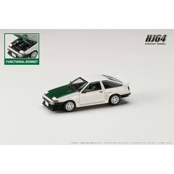 1/64 トヨタ スプリンタートレノ AE86 DRIFT KING 土屋圭市 ホワイト 完成品ミニカー HJ646052DK