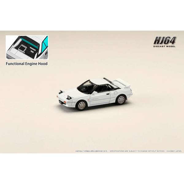 1/64 トヨタ MR2 1600Gリミテッド スーパーチャージャー 1986 スーパーホワイトII 完成品ミニカー HJ641056BW