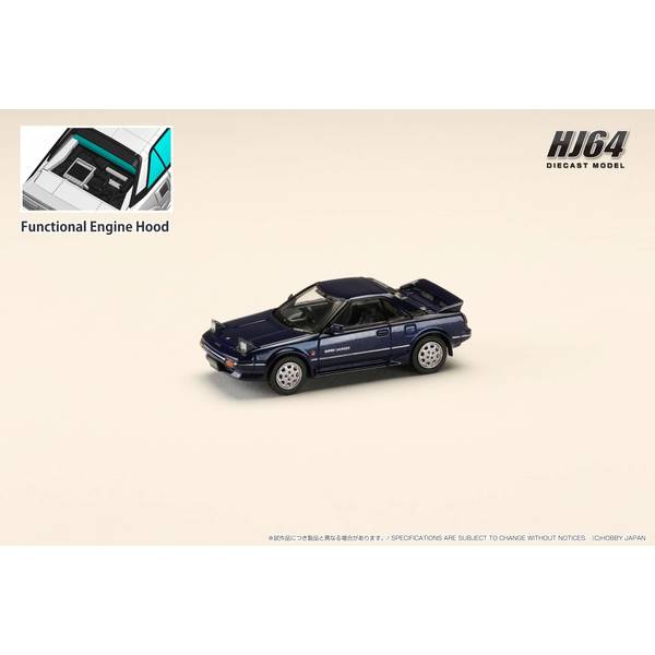1/64 トヨタ MR2 1600Gリミテッド スーパーチャージャー 1986 ブルーマイカ 完成品ミニカー HJ641056BBL