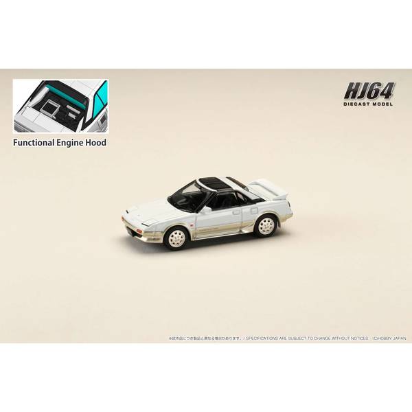 1/64 トヨタ MR2 1600Gリミテッド スーパーエディション 1988 Tバールーフ ホワイト/ベージュ 完成品ミニカー HJ642056ASE