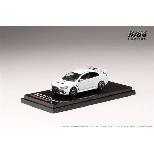 1/64 ミツビシ ランサーエボリューションX FINAL ED. エンジンモデル付 ホワイトパール 完成品ミニカー HJ642053AWP