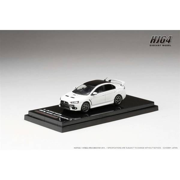 1/64 ミツビシ ランサーエボリューションX FINAL ED. エンジン付 ホワイトパール/ブラックルーフ 完成品ミニカー HJ642053CWP
